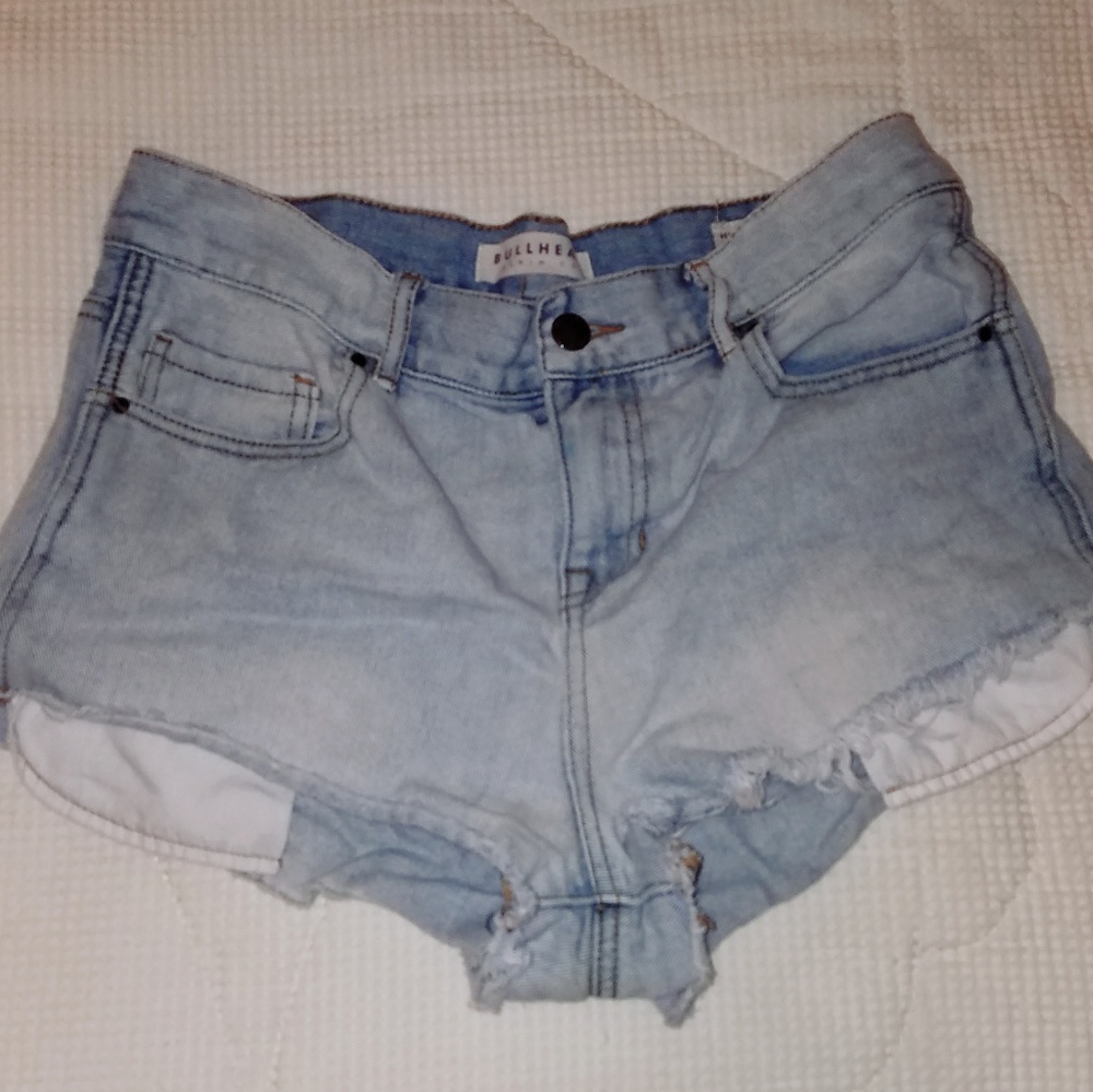 High wasted jean shorts